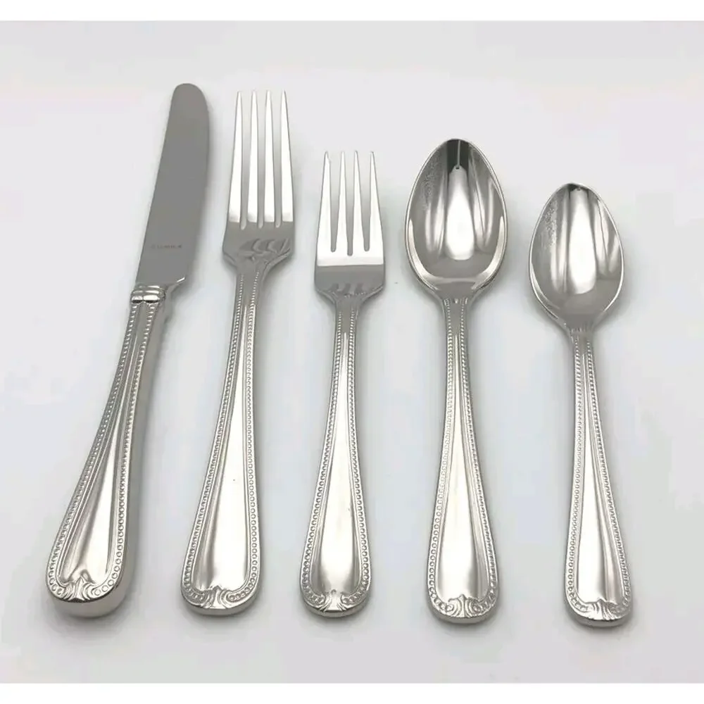 Lenox Vintage Jewel 5 Piece Place Set 18/10 Stainless Flatware Glossy Vietnam